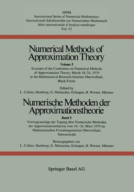 Produktbild: Numerische Methoden der Approximationstheorie / Numerical Methods of Approximation Theory