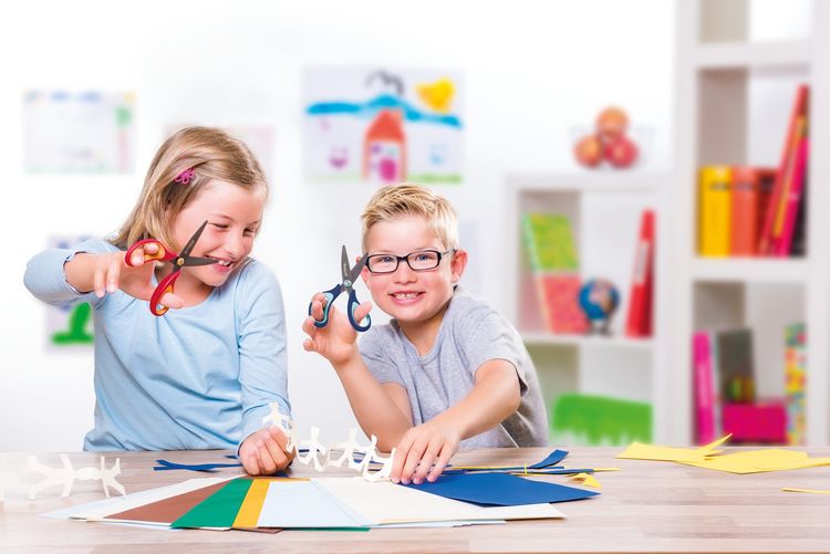 Produktbild: Pelikan Schul-Schere griffix Rund 14cm Blau, Linksh&auml;nder