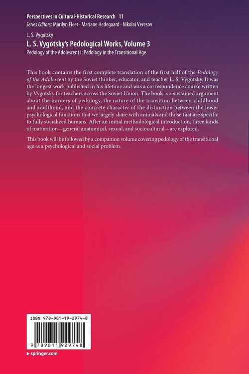 Produktbild: L. S. Vygotsky's Pedological Works, Volume 3