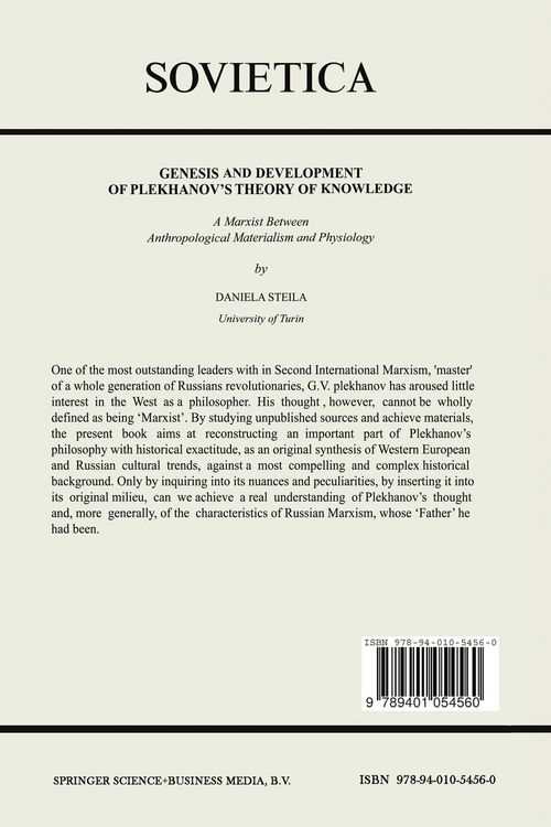 Produktbild: Genesis and Development of Plekhanov&rsquo;s Theory of Knowledge