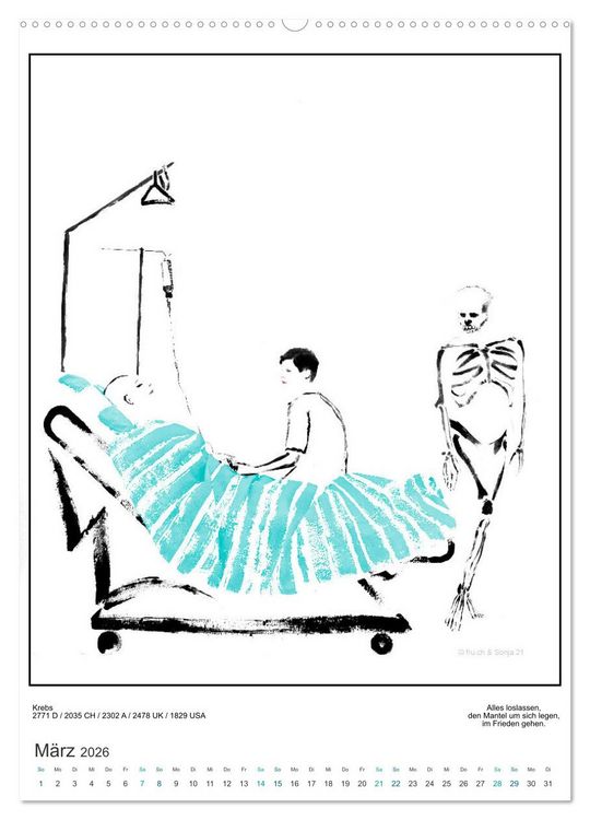 Produktbild: Totentanz Damenwahl Haiku Zenga Photo (hochwertiger Premium Wandkalender 2026 DIN A2 hoch), Kunstdruck in Hochglanz