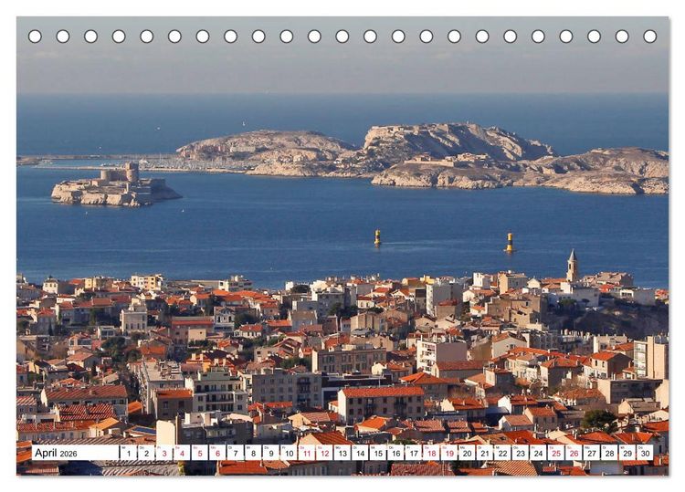 Produktbild: Marseille vom Frankfurter Taxifahrer Petrus Bodenstaff (Tischkalender 2026 DIN A5 quer), CALVENDO Monatskalender