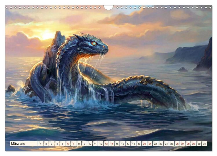 Produktbild: Gesch&ouml;pfe der Legenden - Eine Reise durch die Welt mystischer Wesen (Wandkalender 2027 DIN A3 quer), CALVENDO Monatskalender