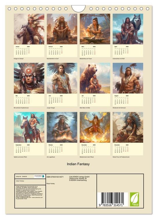 Produktbild: Indian Fantasy (Wandkalender 2026 DIN A4 hoch), CALVENDO Monatskalender