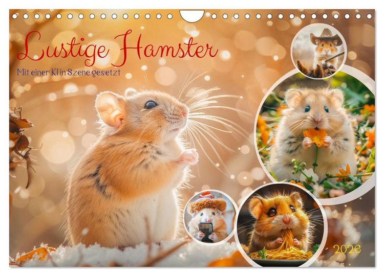 Produktbild: Lustige Hamster (Wandkalender 2026 DIN A4 quer), CALVENDO Monatskalender