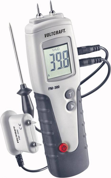 Produktbild: VOLTCRAFT FM-300 Holzfeuchtemessger&auml;t Messbereich Holzfeuchtigkeit (Bereich) 6 bis 99 % vol Temperaturmessung