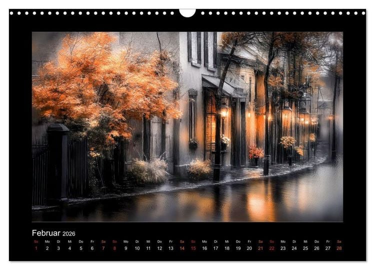 Produktbild: Die Seele der Stadt: stille Gassen, fl&uuml;sternde W&auml;nde (Wandkalender 2026 DIN A3 quer), CALVENDO Monatskalender
