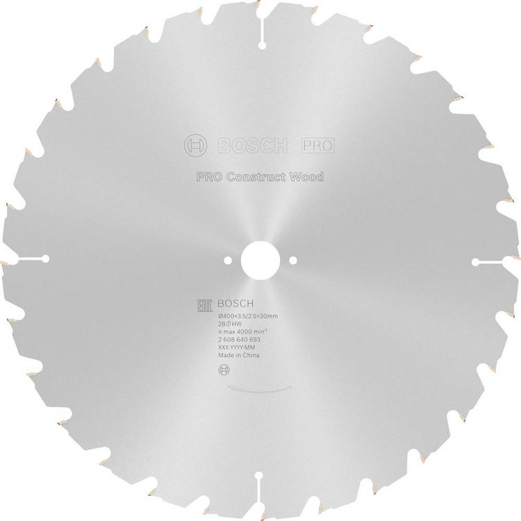 Produktbild: Bosch Accessories Construct Wood 2608640693 Hartmetall Kreiss&auml;geblatt 400 x 30 x 3.5 mm Z&auml;hneanzahl: 28 1 St.