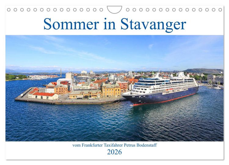 Produktbild: Sommer in Stavanger vom Frankfurter Taxifahrer Petrus Bodenstaff (Wandkalender 2026 DIN A4 quer), CALVENDO Monatskalender