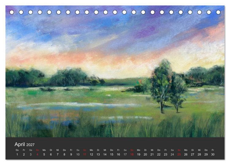 Produktbild: Landschaftspastelle (Tischkalender 2027 DIN A5 quer), CALVENDO Monatskalender