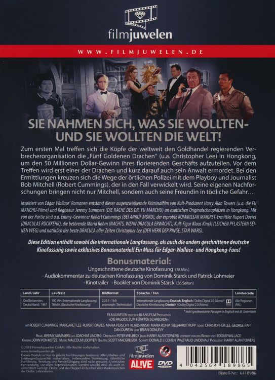 Produktbild: Die Pagode zum f&uuml;nften Schrecken (Edgar Wallace) (Filmjuwelen)