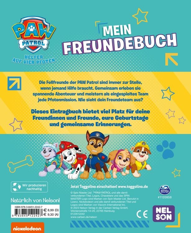 PAW Patrol Mitmachbuch: Mein Freundebuch