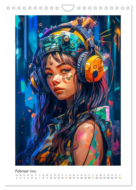 Produktbild: Coole Cyber Girls (Wandkalender 2026 DIN A4 hoch), CALVENDO Monatskalender