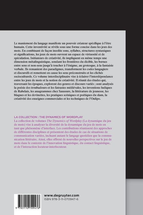 Produktbild: Jeux de mots et cr&eacute;ativit&eacute;