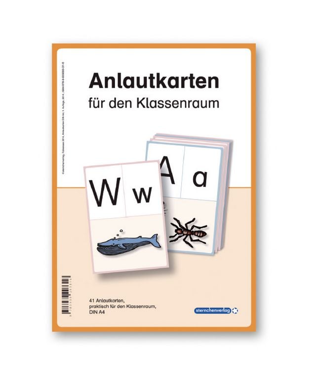 Produktbild: Anlautkarten für den Klassenraum. Druckschrift