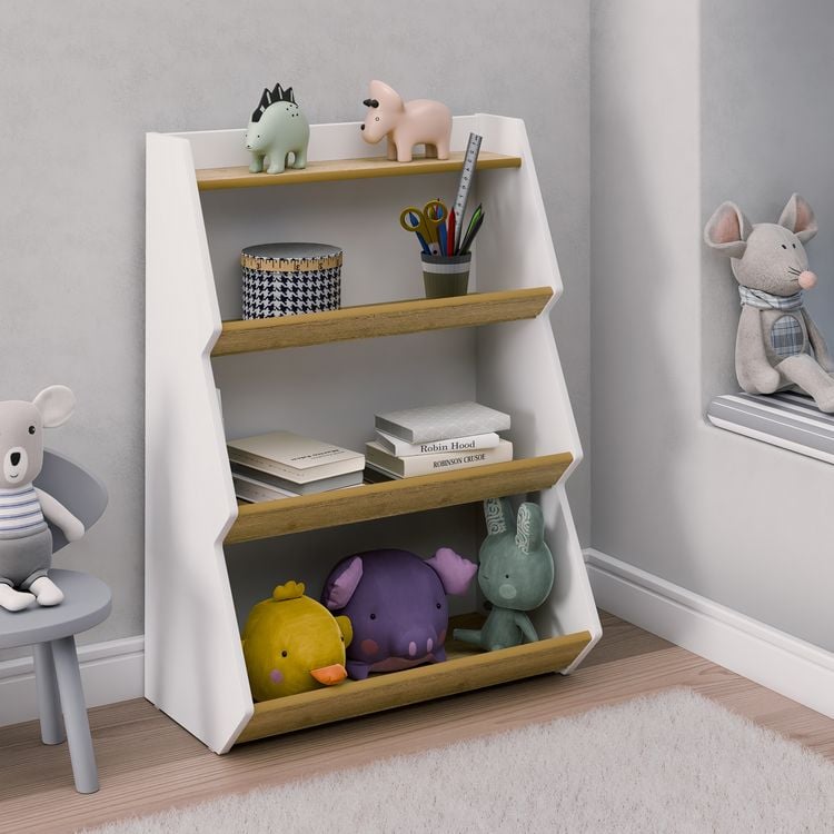 Produktbild: Holz Kinderregal B&uuml;cherregal Kinder Regal Malusa