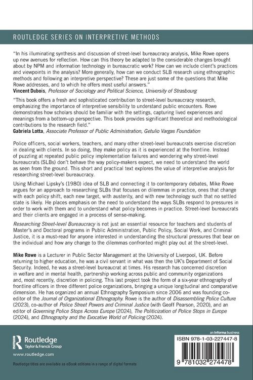 Produktbild: Researching Street-level Bureaucracy