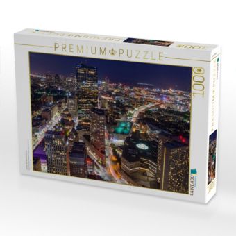 Produktbild: CALVENDO Puzzle Lichter der Nacht in Boston | 1000 Teile Lege-Gr&ouml;&szlig;e 64x48cm Foto-Puzzle f&uuml;r gl&uuml;ckliche Stunden
