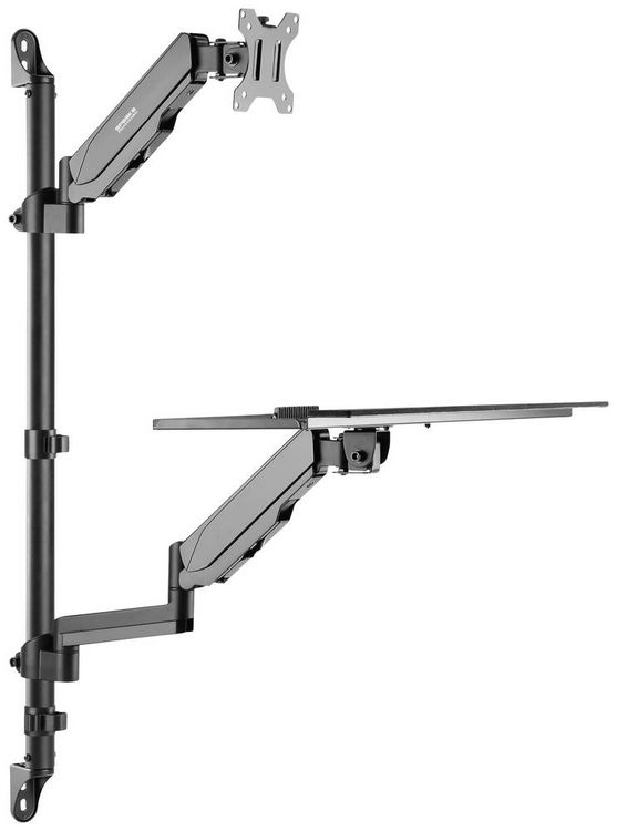 Produktbild: SpeaKa Professional Monitor-Wandhalterung SP-MM-710 1 Display(s) 33,0cm (13\") - 68,6cm (27\") Schwarz Drehbar, H&ouml;henverstellbar