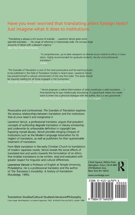 Produktbild: The Scandals of Translation