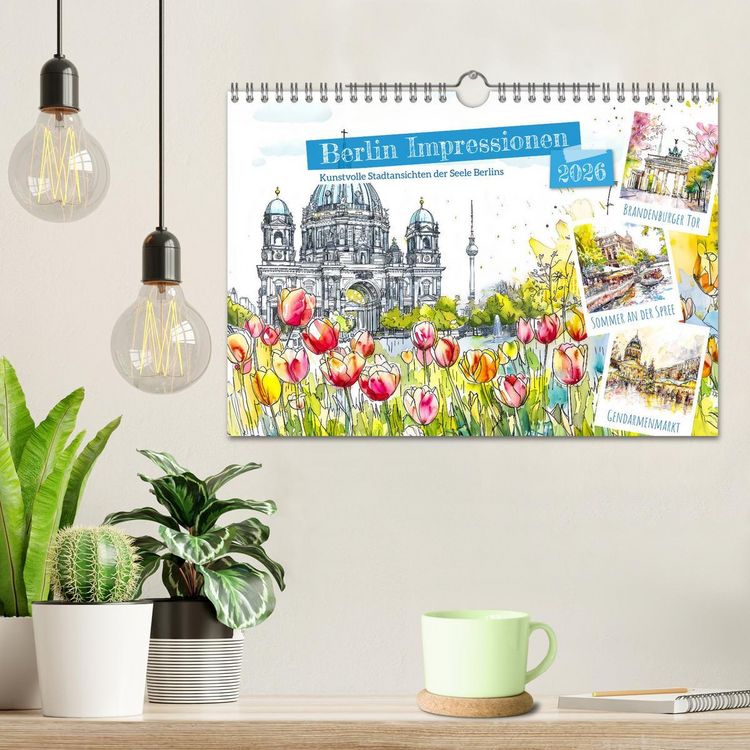 Produktbild: Berlin Impressionen - Kunstvolle Stadtansichten der Seele Berlins (Wandkalender 2026 DIN A4 quer), CALVENDO Monatskalender