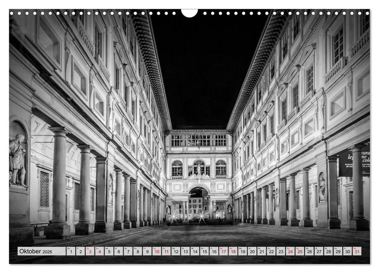 Produktbild: FLORENZ Monochrome Impressionen (Wandkalender 2026 DIN A3 quer), CALVENDO Monatskalender