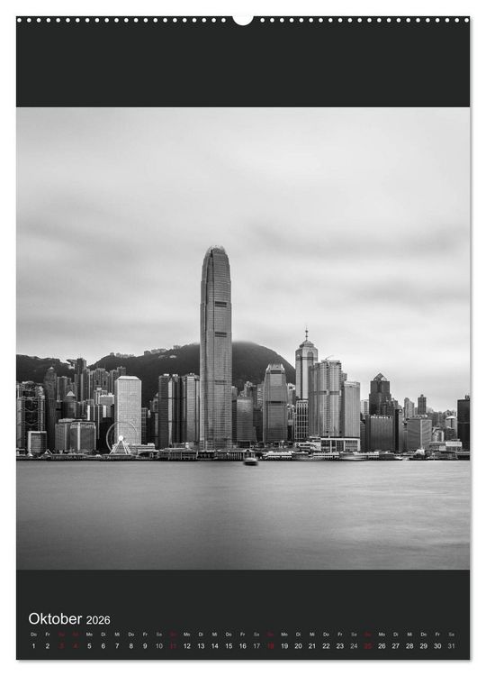 Produktbild: Hongkong schwarzwei&szlig; (Wandkalender 2026 DIN A2 hoch), CALVENDO Monatskalender