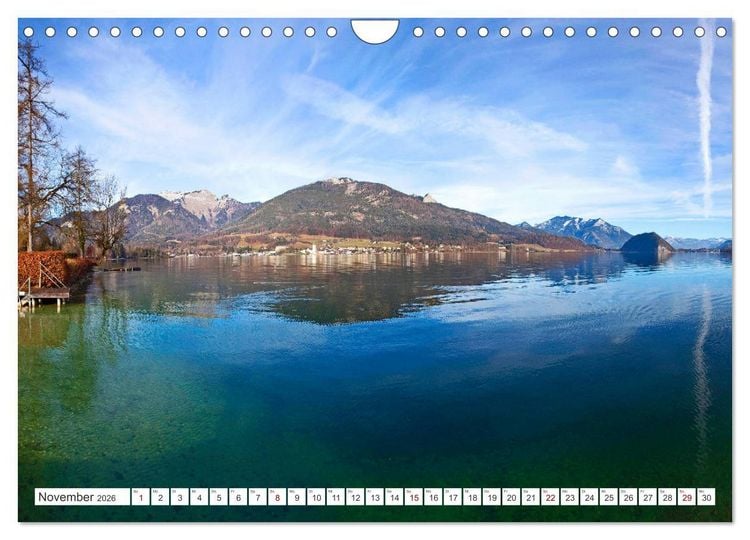 Produktbild: Der sch&ouml;ne Wolfgangsee im Salzkammergut (Wandkalender 2026 DIN A4 quer), CALVENDO Monatskalender