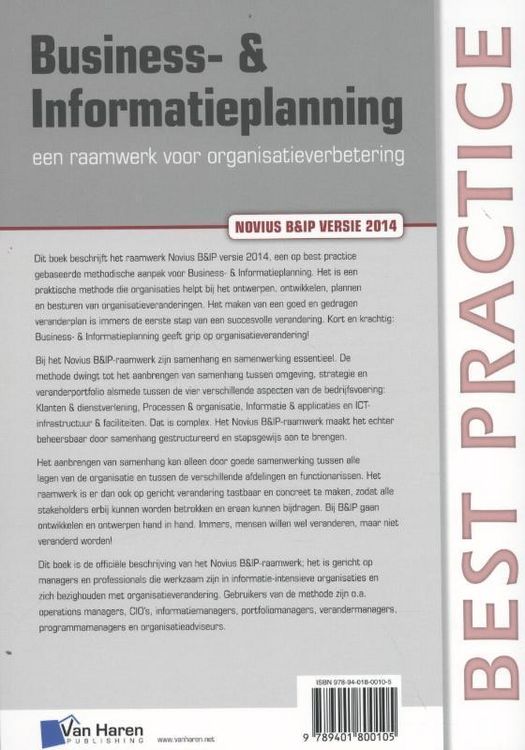 Produktbild: Stoop, J: Business- & Informatieplanning - Een Raamwerk voor