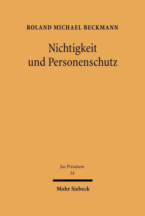 Produktbild: Nichtigkeit und Personenschutz