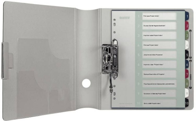Produktbild: Leitz 1237 Style Register DIN A4 1-10 Polypropylen Mehrfarbig 10 Registerblätter extrabreit, PC-beschriftbar 1237-00-00
