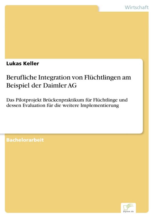 Produktbild: Berufliche Integration von Fl&uuml;chtlingen am Beispiel der Daimler AG