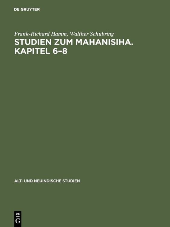 Produktbild: Studien zum Mahanisiha. Kapitel 6&ndash;8