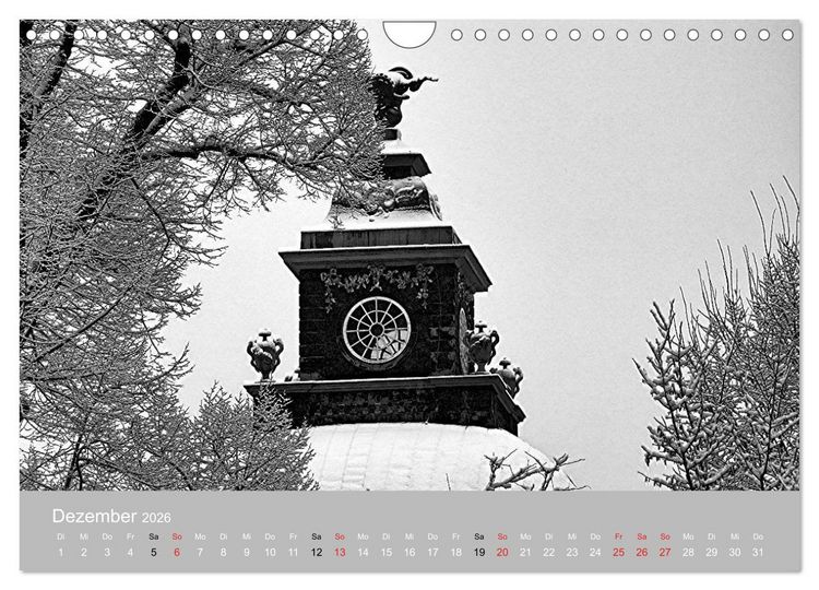 Produktbild: Potsdam schwarz auf wei&szlig; (Wandkalender 2026 DIN A4 quer), CALVENDO Monatskalender