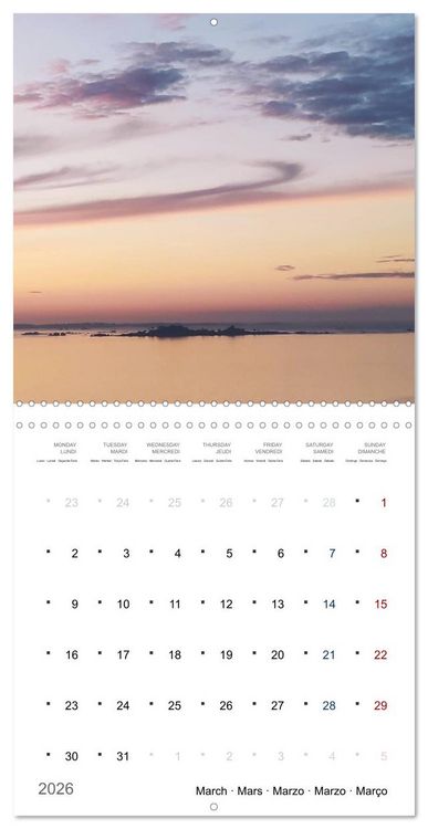 Produktbild: Les tr&eacute;sors de l'Armor (Calendrier mural carr&eacute; 2026 30x30 cm) Calendrier double avec une page pour vos prises de notes