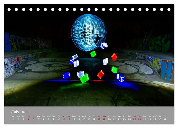 Produktbild: Light is Life and Fun (Desk Calendar 2026 DIN A5 landscape), CALVENDO 12 Month DeskCalendar