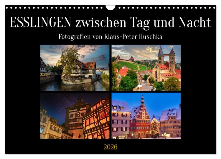 Produktbild: Esslingen zwischen Tag und Nacht (Wandkalender 2026 DIN A3 quer), CALVENDO Monatskalender