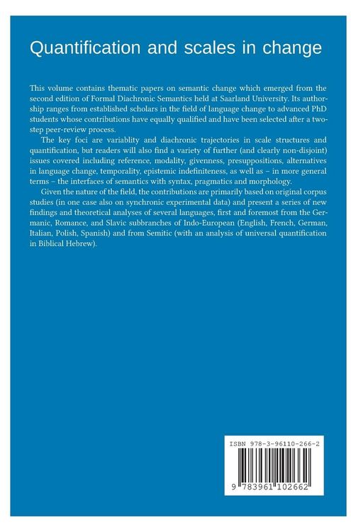 Produktbild: Quantification and scales in change