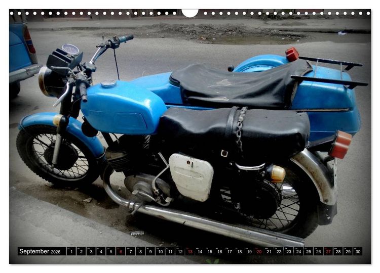 Produktbild: Motorrad-Gespanne in Kuba (Wandkalender 2026 DIN A3 quer), CALVENDO Monatskalender