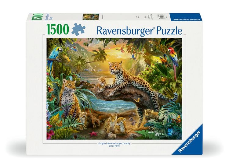 Produktbild: Erwachsenenpuzzle 1500 Teile - Leopardenfamilie im Dschungel