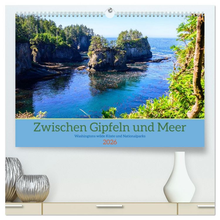 Produktbild: Zwischen Gipfeln und Meer (hochwertiger Premium Wandkalender 2026 DIN A2 quer), Kunstdruck in Hochglanz