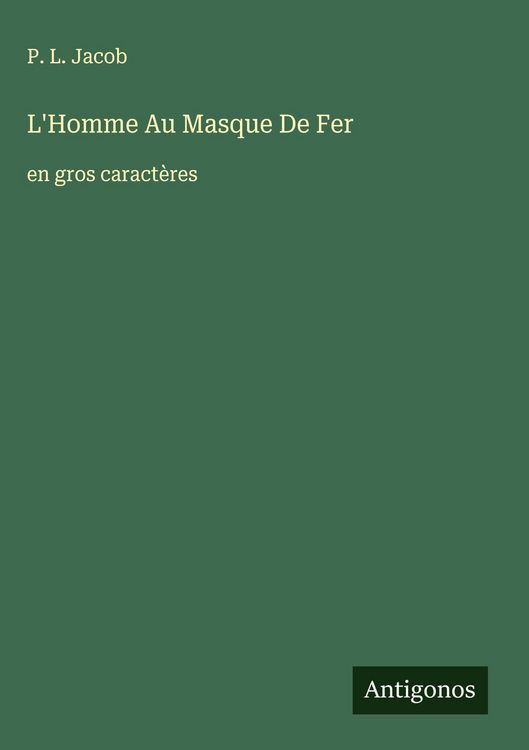 Produktbild: L'Homme Au Masque De Fer