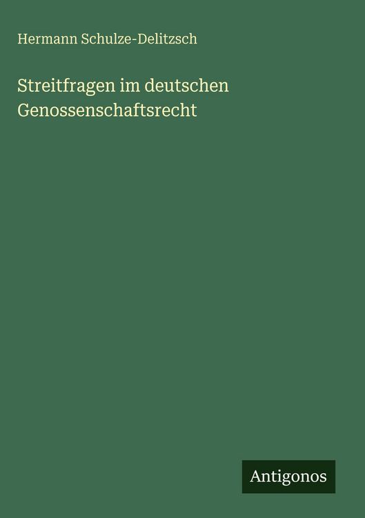 Produktbild: Streitfragen im deutschen Genossenschaftsrecht