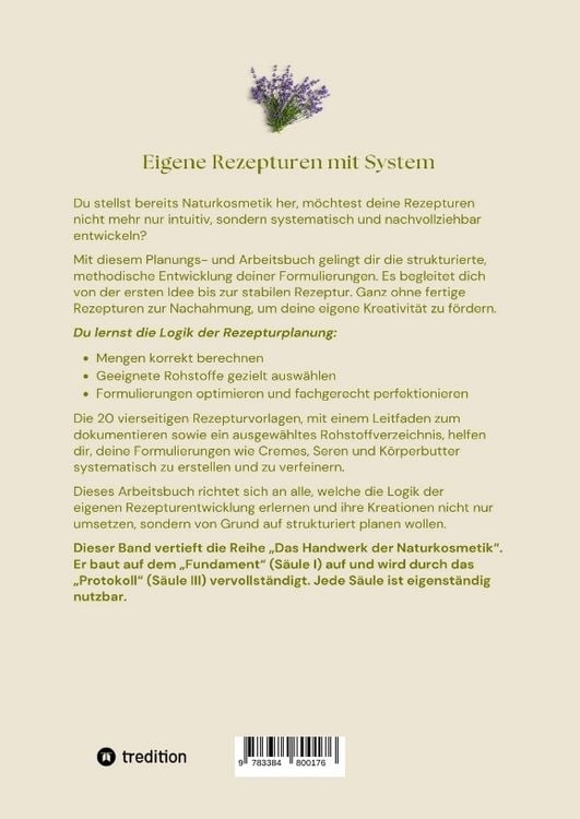 Produktbild: Naturkosmetik - Die Rezeptur-Logik - S&auml;ule II - Eigene Rezepte entwickeln