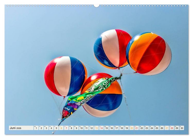 Produktbild: Mein sch&ouml;ner bunter Luftballon (Wandkalender 2026 DIN A2 quer), CALVENDO Monatskalender