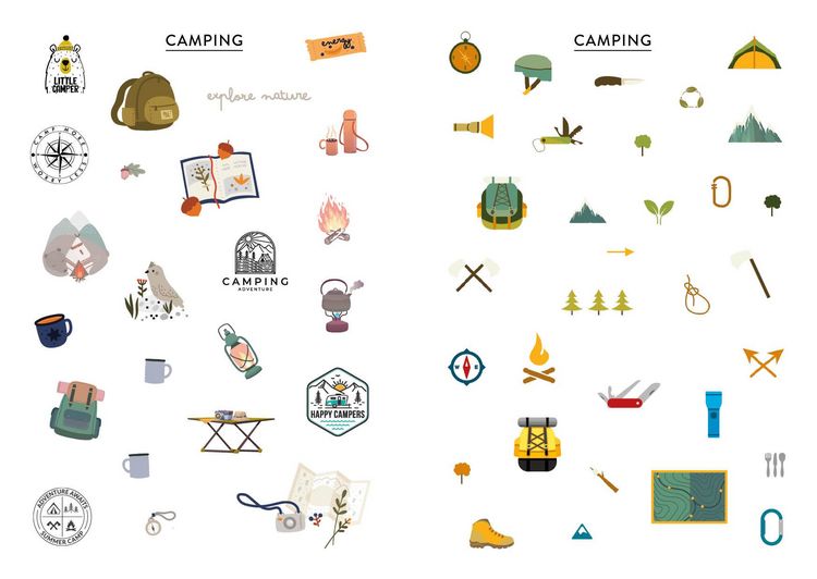Produktbild: Bullet Journal Stickerbuch &ndash; Camping & Nature Love &ndash; &Uuml;ber 600 Sticker f&uuml;r alle Outdoor-Fans