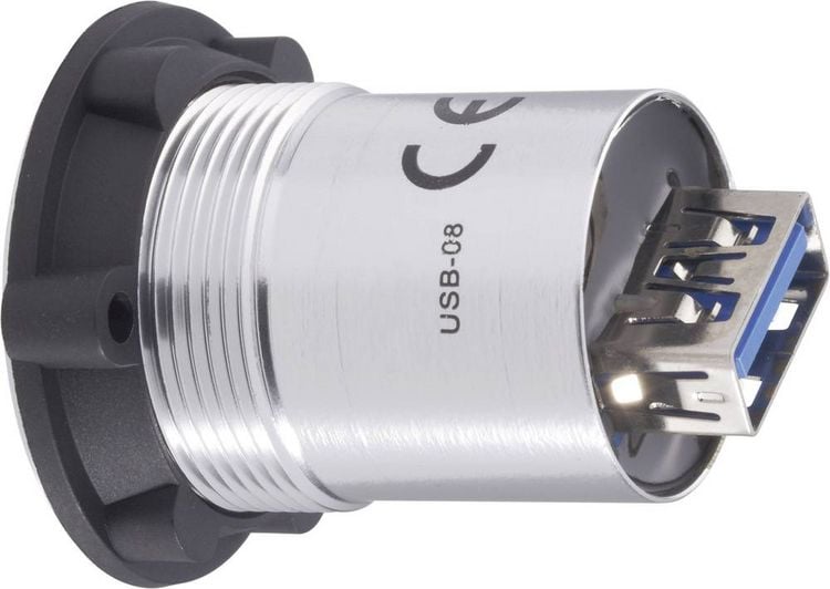 Produktbild: TRU Components USB-08 USB-Einbaubuchse 3.0 Buchse, Einbau Inhalt: 1St.