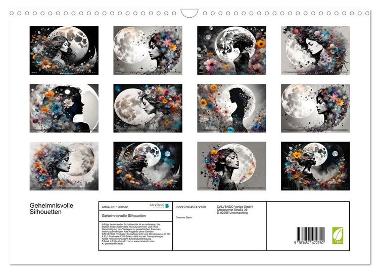 Produktbild: Geheimnisvolle Silhouetten (Wandkalender 2026 DIN A3 quer), CALVENDO Monatskalender