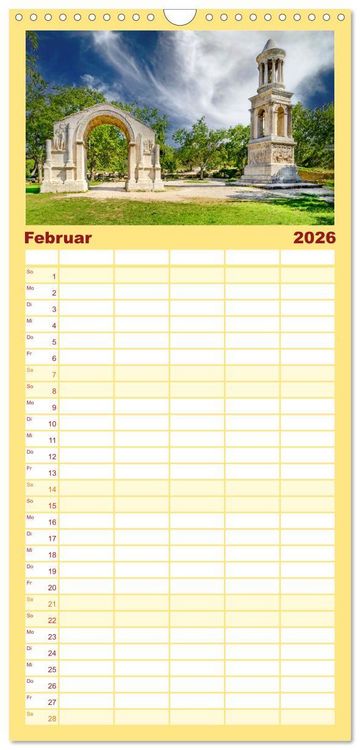 Produktbild: Familienplaner 2026 - Provence. Licht und Lebensfreude mit 5 Spalten (Wandkalender, 21 x 45 cm) CALVENDO