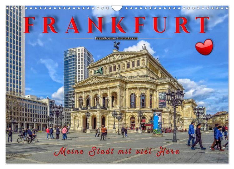 Produktbild: Frankfurt - meine Stadt mit viel Herz (Wandkalender 2026 DIN A3 quer), CALVENDO Monatskalender
